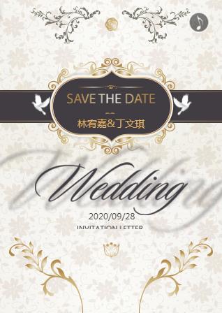 轻奢烫金❤️婚礼请柬