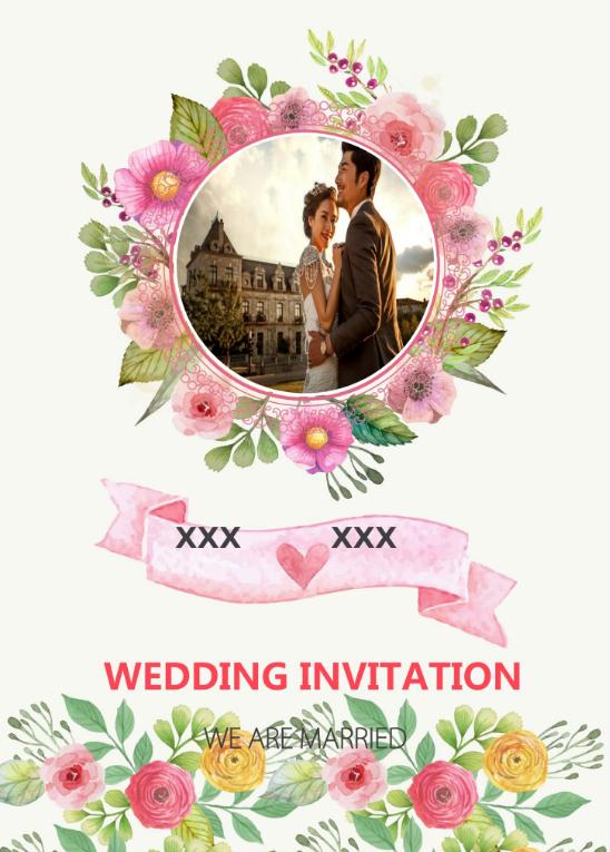 婚礼海报请柬模板199